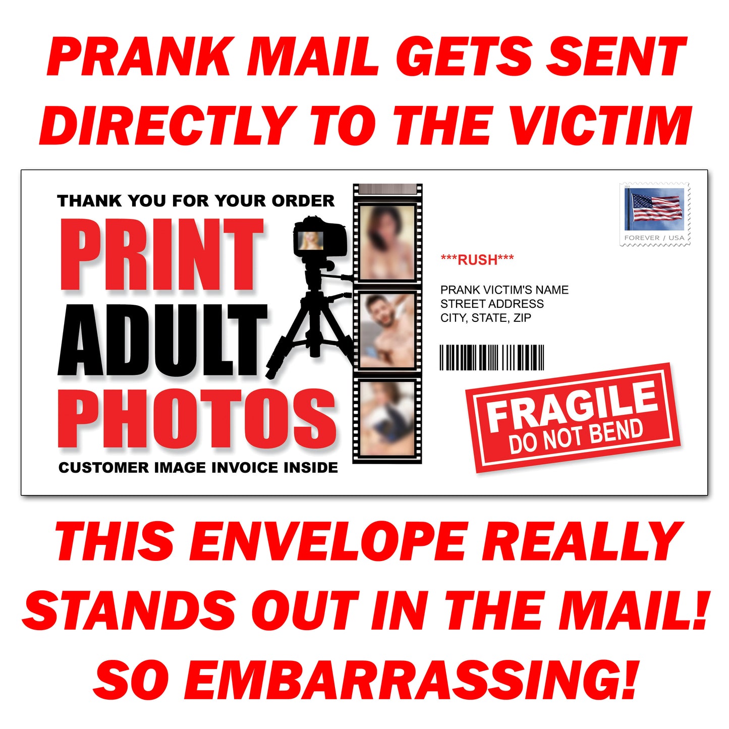 Prank Mail Print Adult Photos Letter