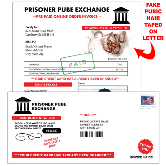 Prison Pubes Prank Mailer