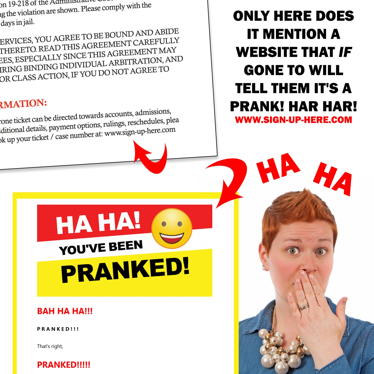 Red Light Ticket Fake Document Prank Mail