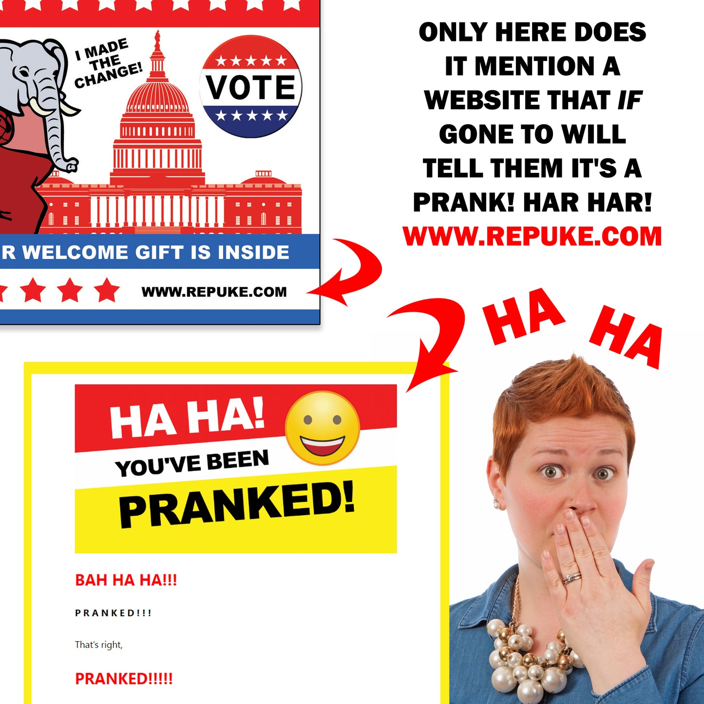 Prank Republican Welcome Gift Packet Mail Joke