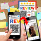 Funny QR Code Review Prank Stickers - Monkey Middle Finger!