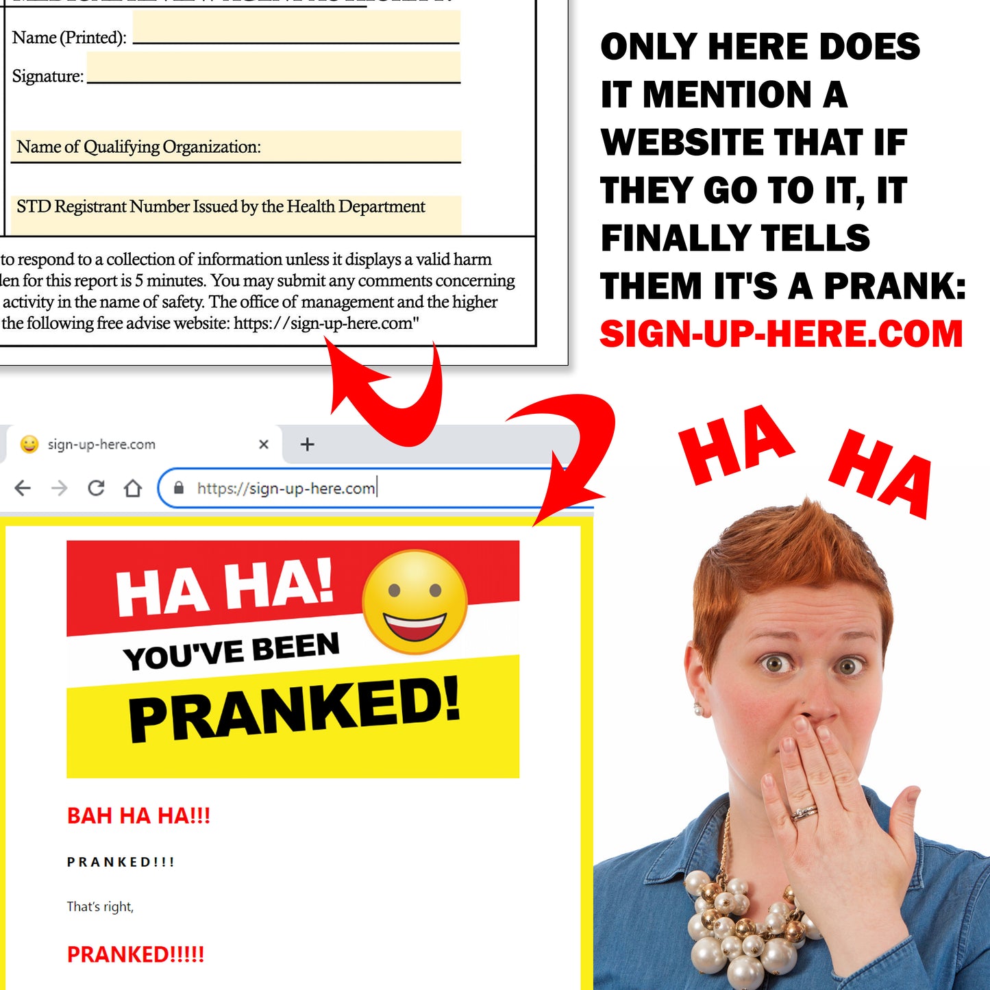 STD Notice Report Fake Prank Mail Gag Gift for Revenge!