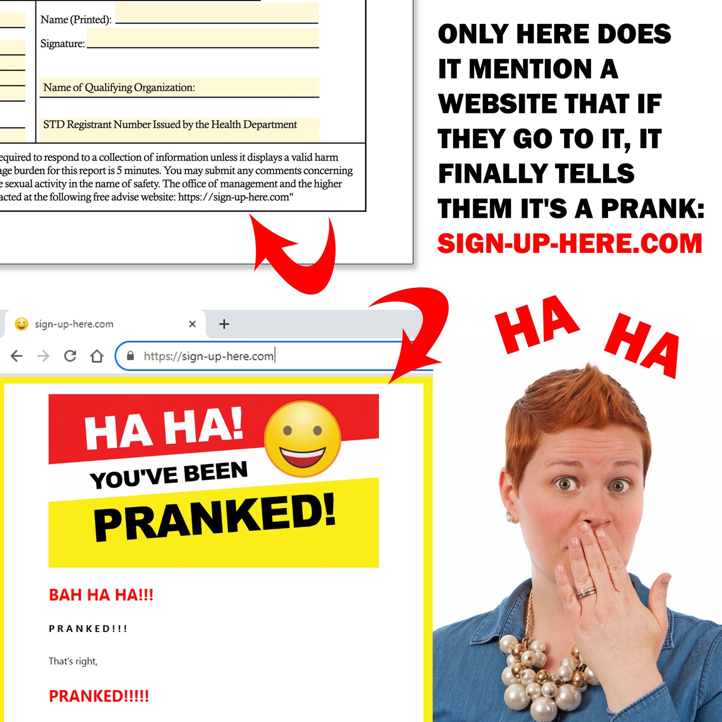 STD Notice Report Fake Prank Mail Gag Gift for Revenge!