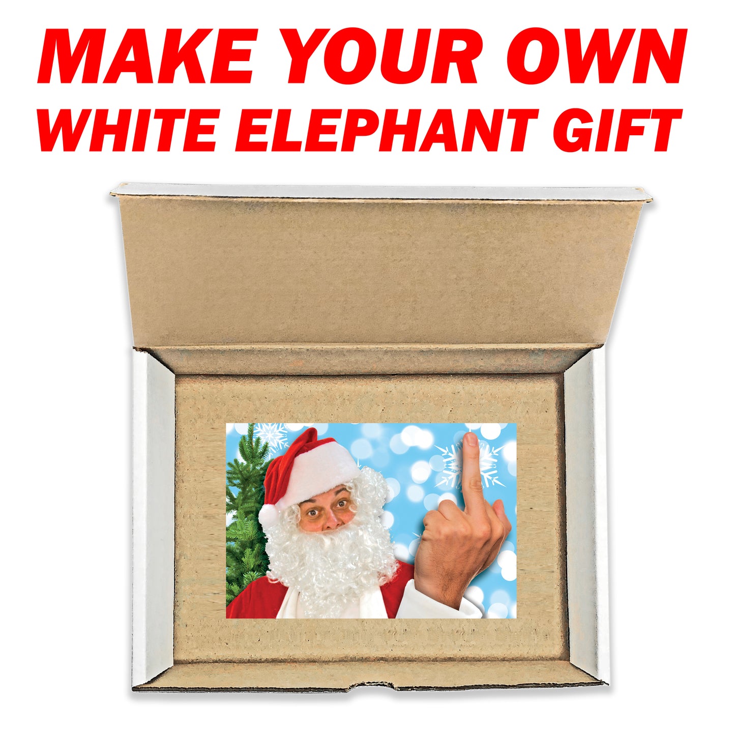 12 Santa Claus Middle Finger Christmas Prank Stickers for DIY Christmas Cheer!