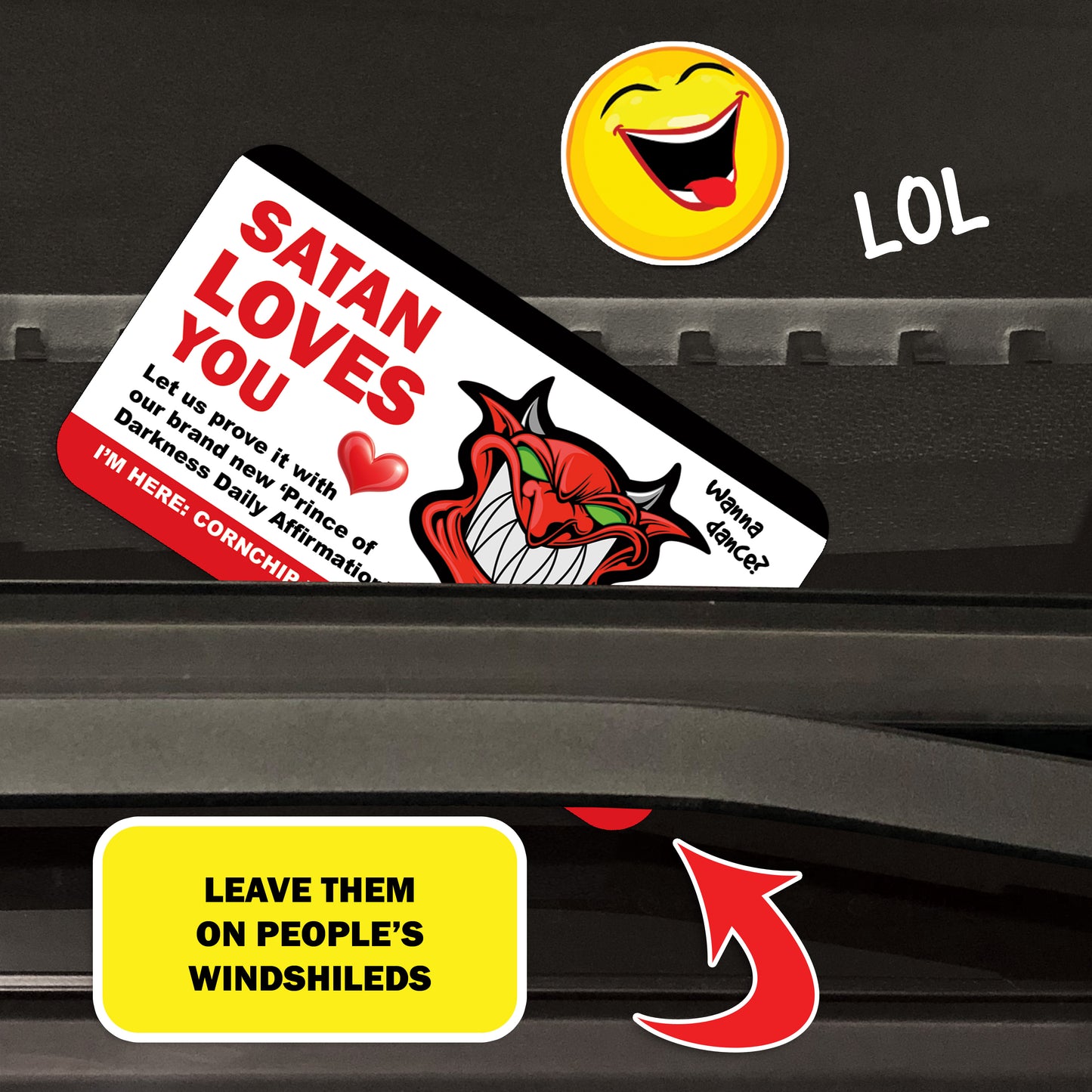 Satan Loves You Prank Drop Cards 50 Pack!