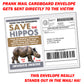 Save The Hippos Fake Document Packet Prank Mail
