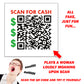 25 QTY Woman Orgasm QR Code Cash Prank Stickers!