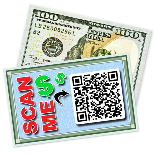 Loud Orgasm Qr Code Joke Fake Prank 100 Dollar Bills Money! 50 Qty! Troll Everyone!