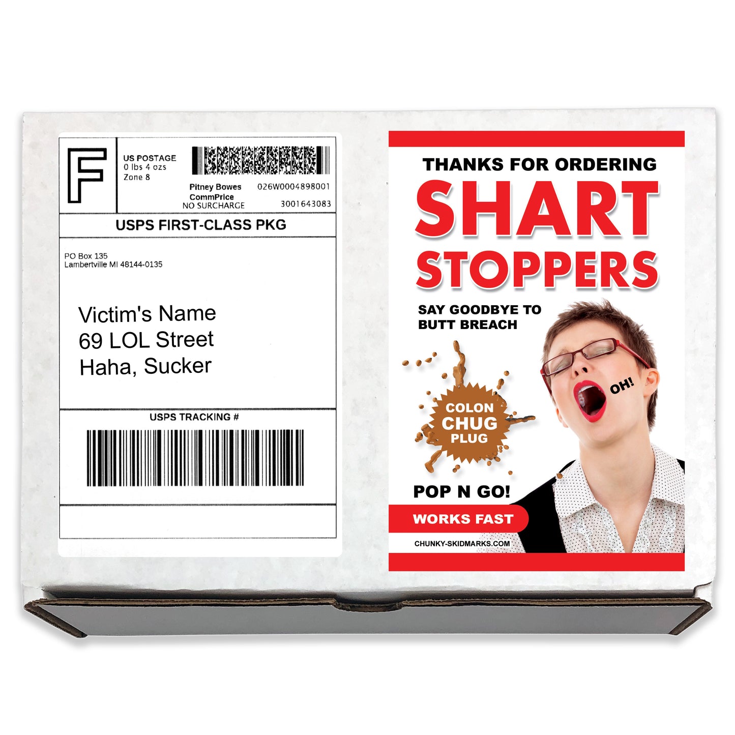 Shart Stoppers Prank Mail