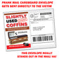 Slightly Used Cheap Coffins Fake Document Prank Mail