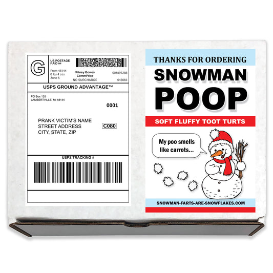 Snowman Poop Prank Mail Christmas Gag