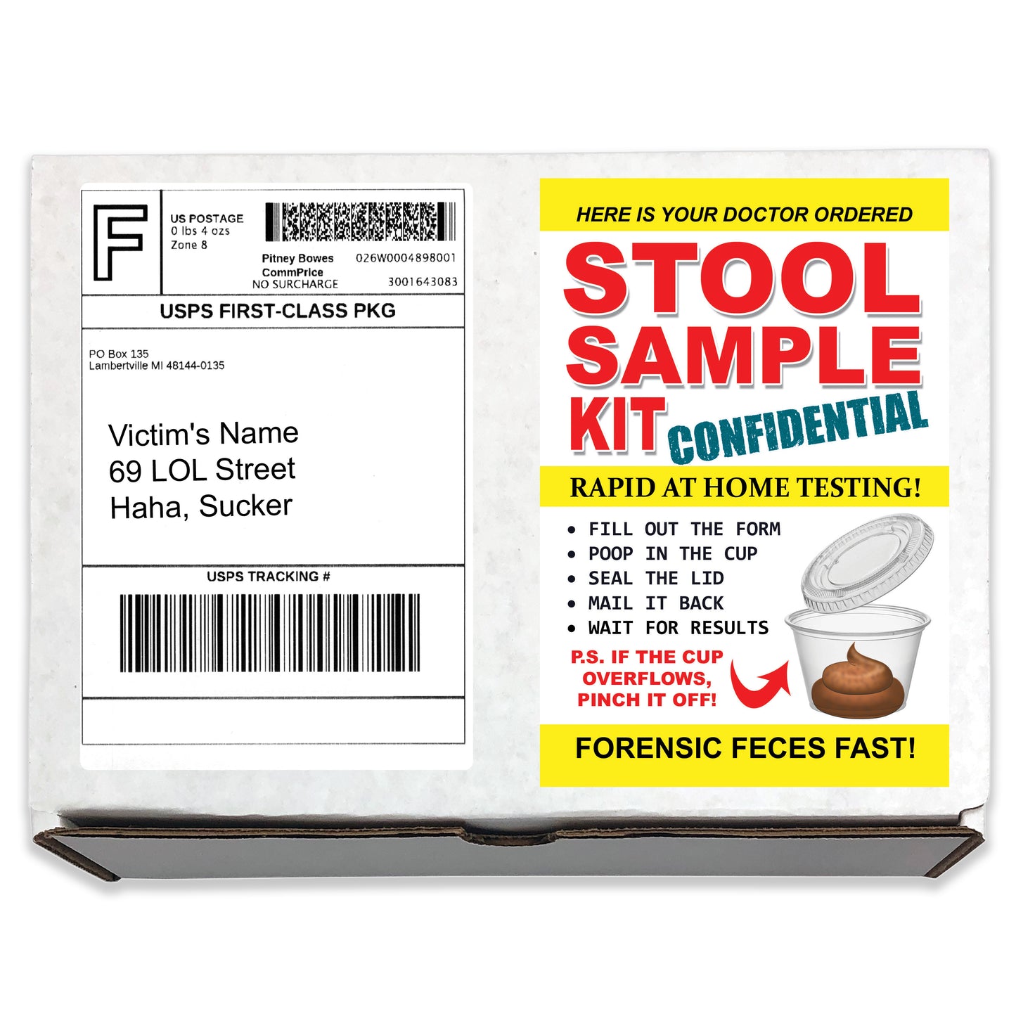 Stool Sample Kit Prank Box