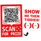 Show Me Them Tiddies QR Code Prank Prize Stickers - 15 QTY