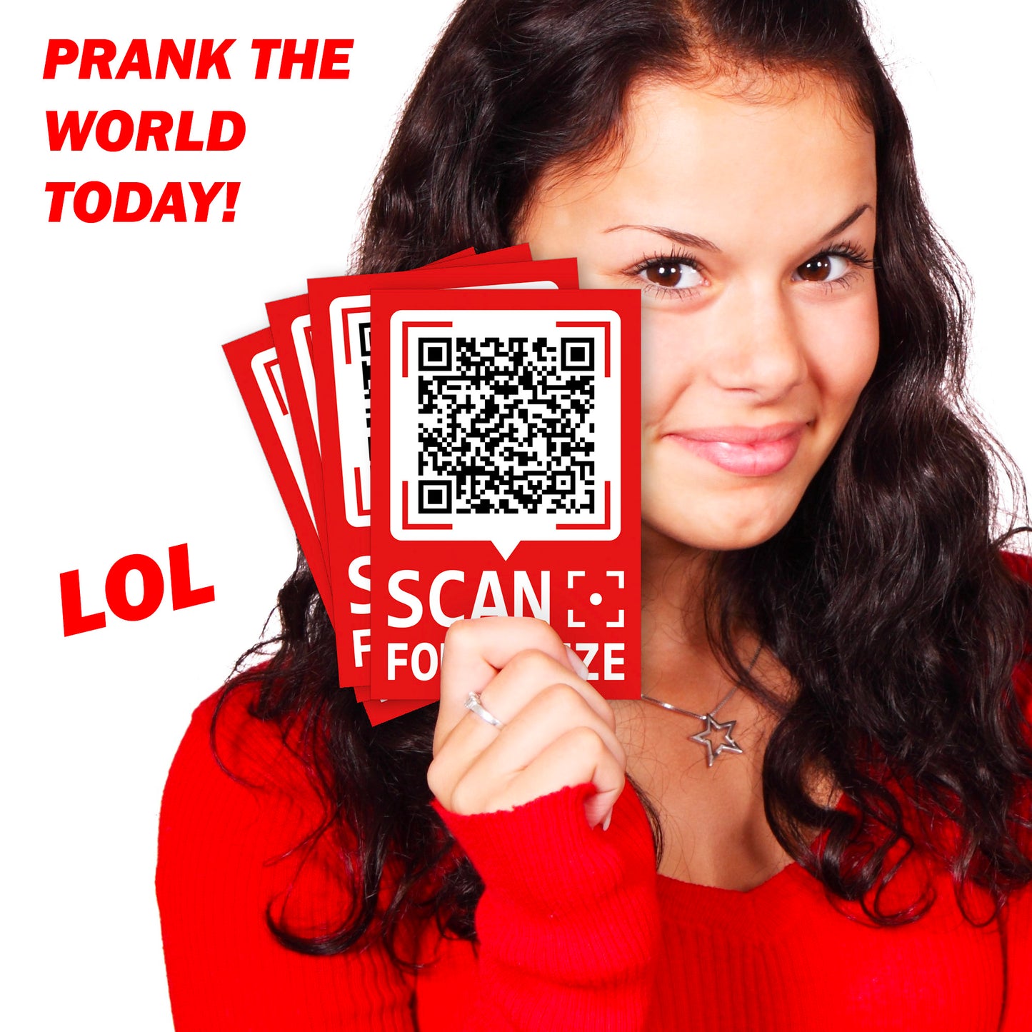 Show Me Them Tiddies QR Code Prank Prize Stickers - 15 QTY
