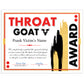 Throat Goat Certificate Award Prank Mail Letter