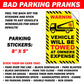 Prank Towing Parking Violation Stickers for Windshields of Bad Drivers - 12 Qty (Copy)