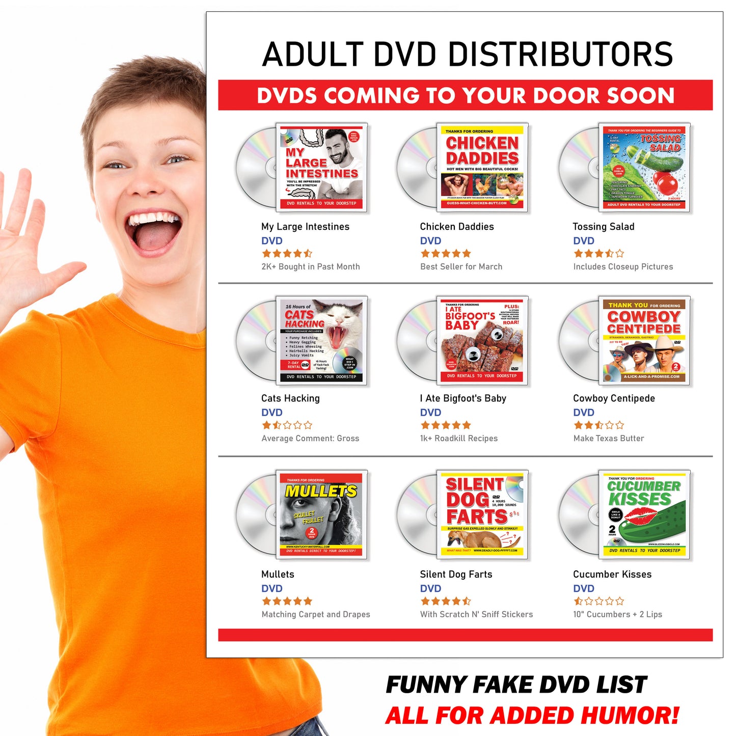 Prank Trim Your Bush DVD Club Membership Prank Mail Packet