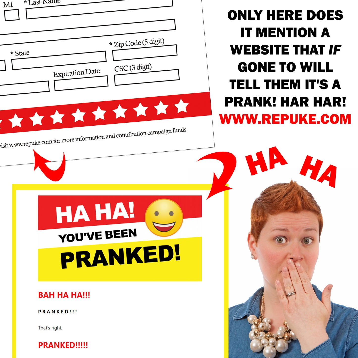 Donald Trump 3rd Term 2028 Donation Prank Political Packet Mail