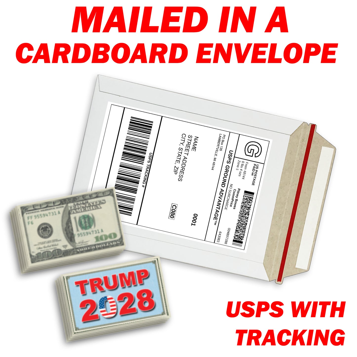 Trump 2028 Fake Prank 100 Dollar Bills Money! 50 Qty! Troll Everyone!