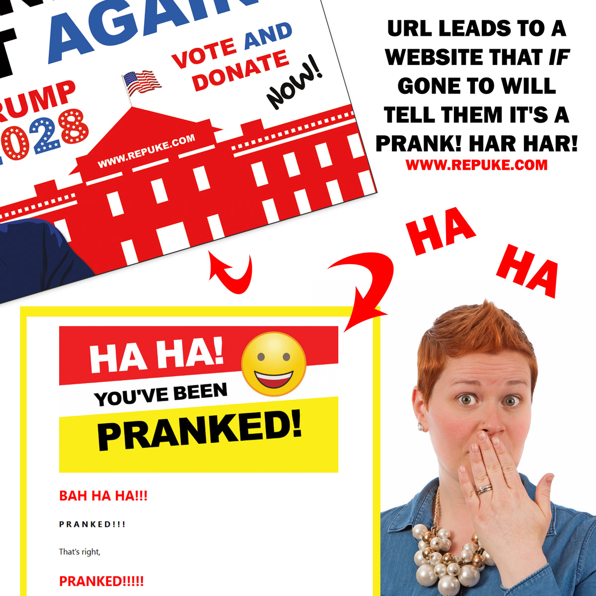 Donald Trump 3rd Term 2028 I'm Gonna Do It Again Prank Postcards 12 Pack