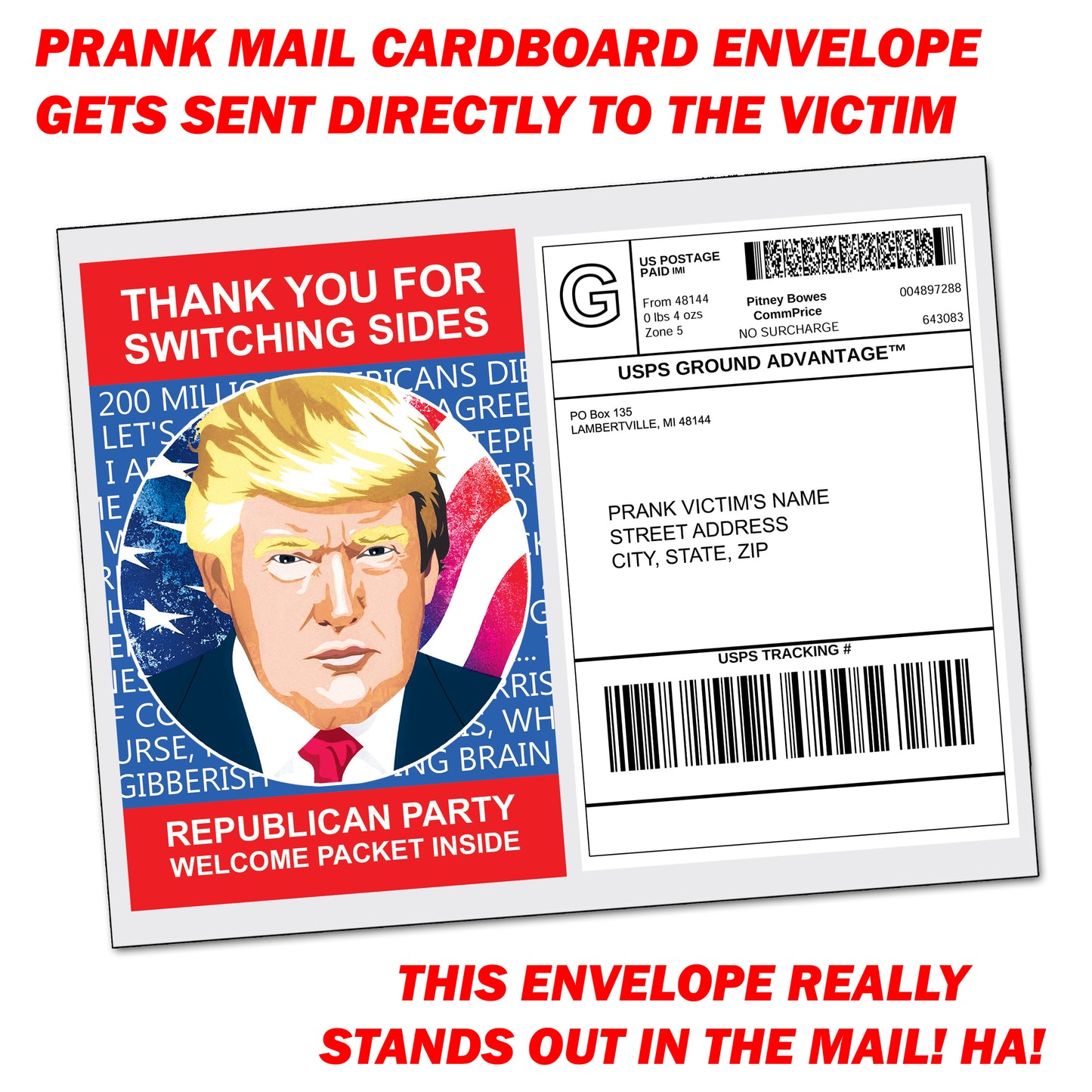 Donald Trump Fake Republican Welcome Packet Mail Joke