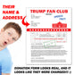 Donald Trump Fan Club Donation Prank Packet Mail