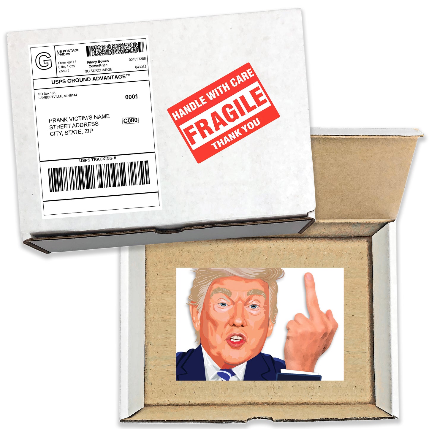 Donald Trump Middle Finger Surprise Prank Mail