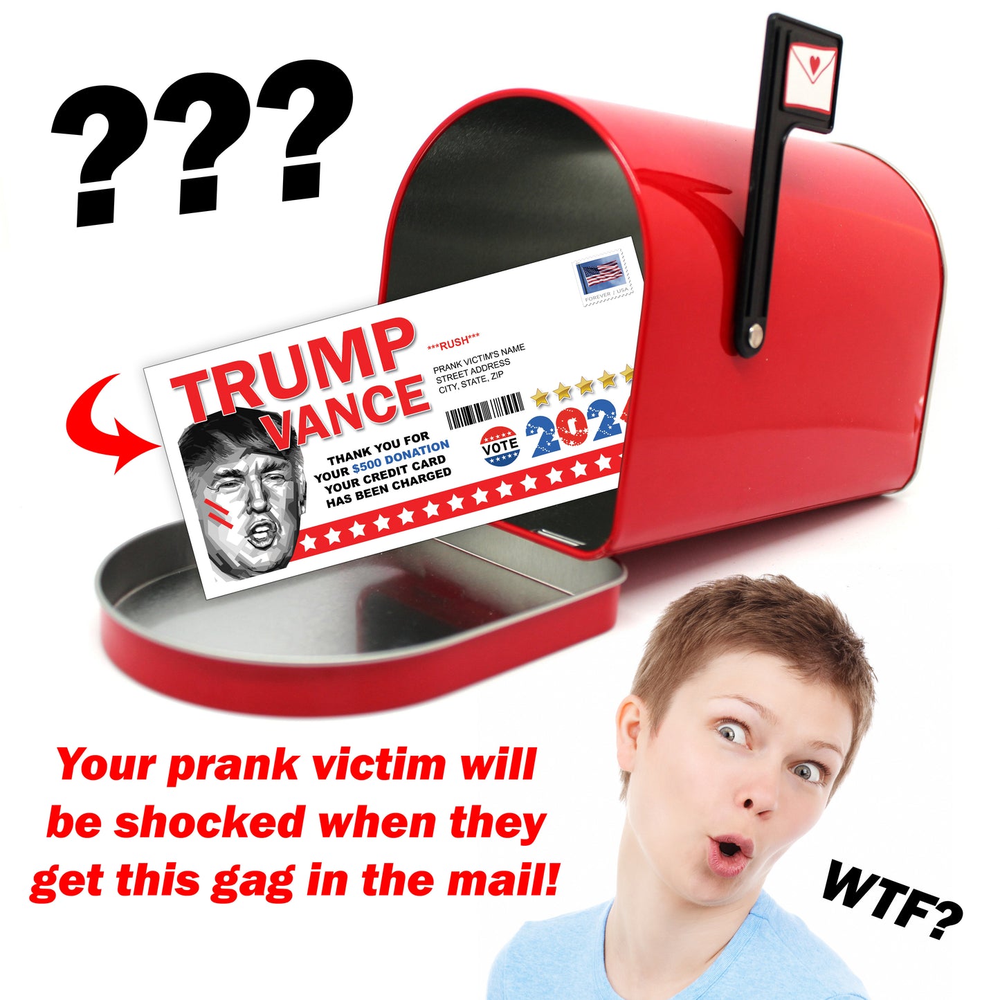 Donald Trump Vance 2024 Donation Mail Revenge Joke Letter