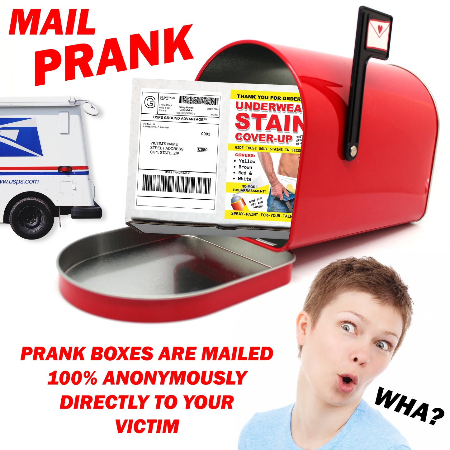 Underwear Stain Coverup Prank Mailer Gag Gift