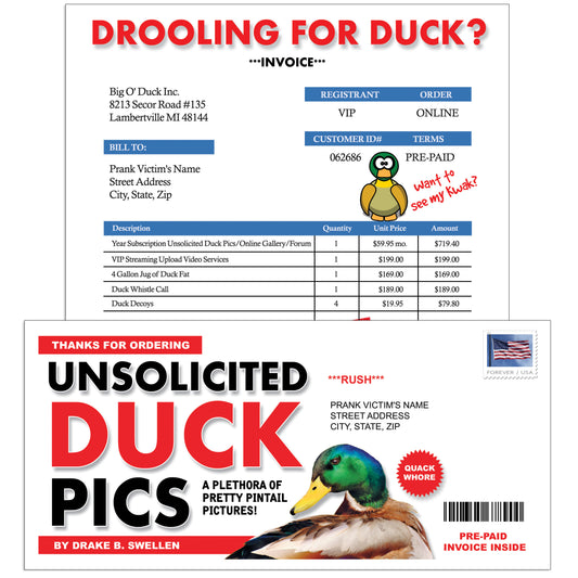 Unsolicited Duck Pics Mail Prank