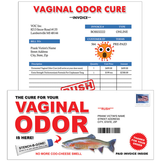 Vaginal Odor Cure Prank Mail