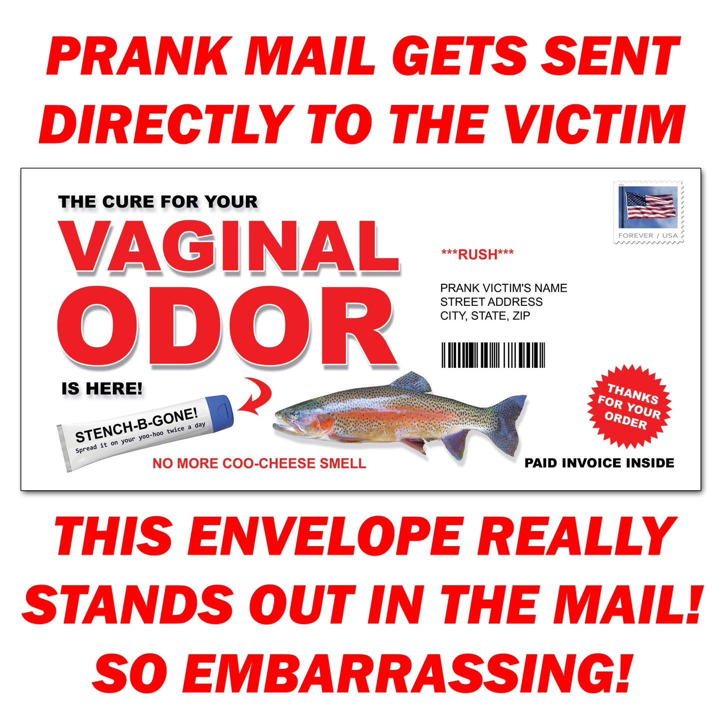 Vaginal Odor Anonymous Mail Prank Letter