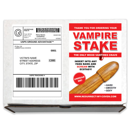 Vampire Stake Gag Gift Mailer Box