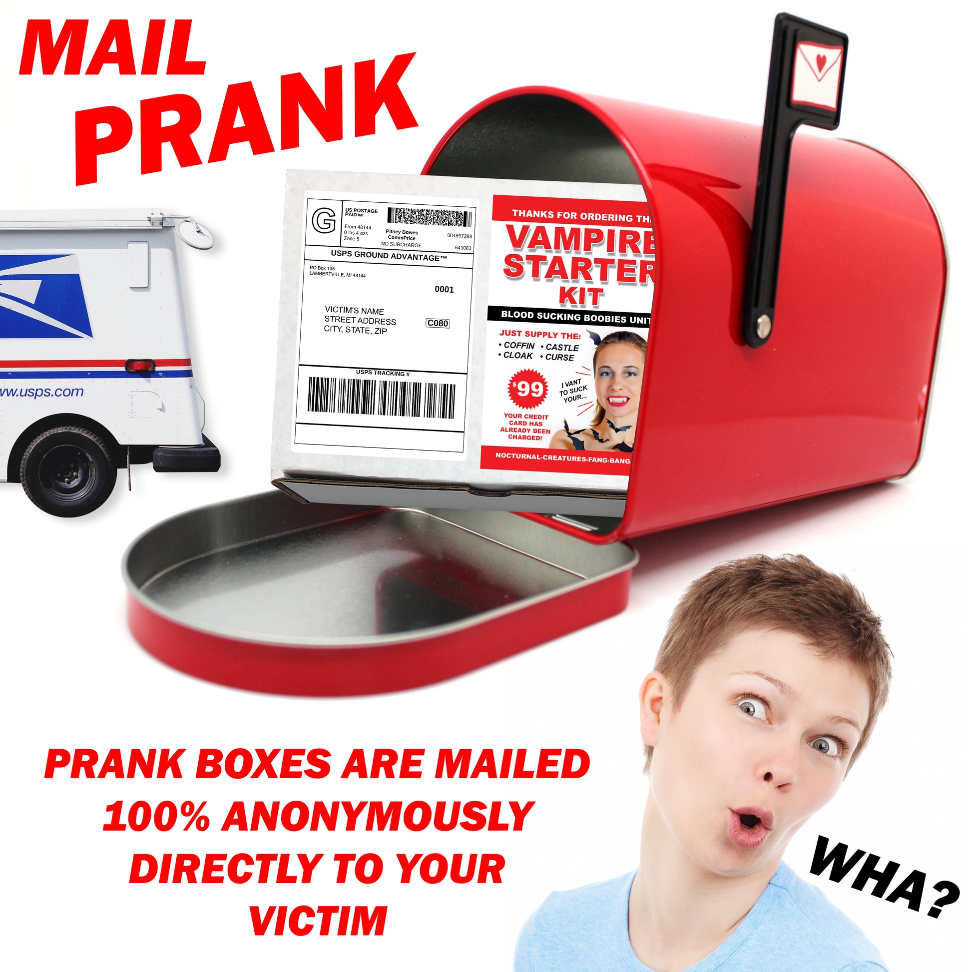 Vampire Starter Kit Prank to Mail
