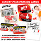 Variety Pack Parking Prank Cards 100 Qty