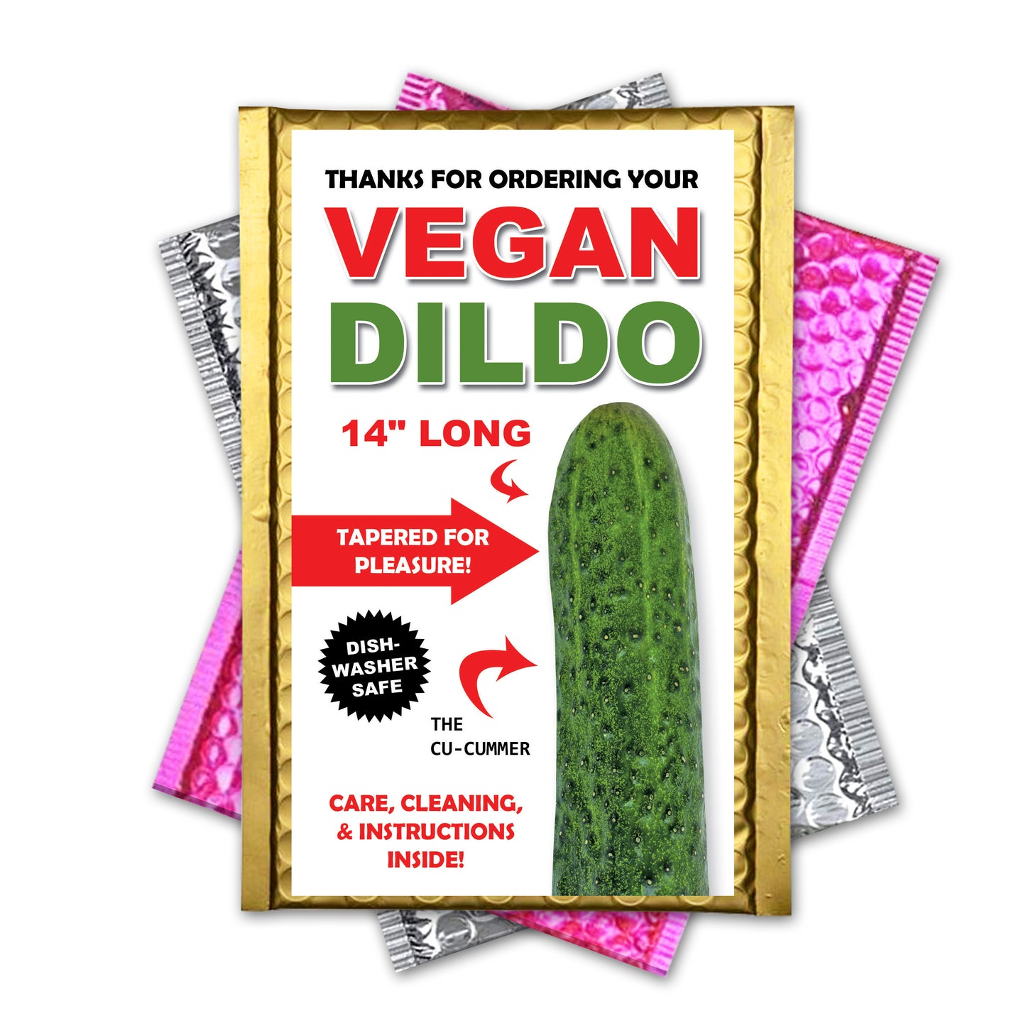 Vegan Dildo Gag Gift Postal Joke Mailer