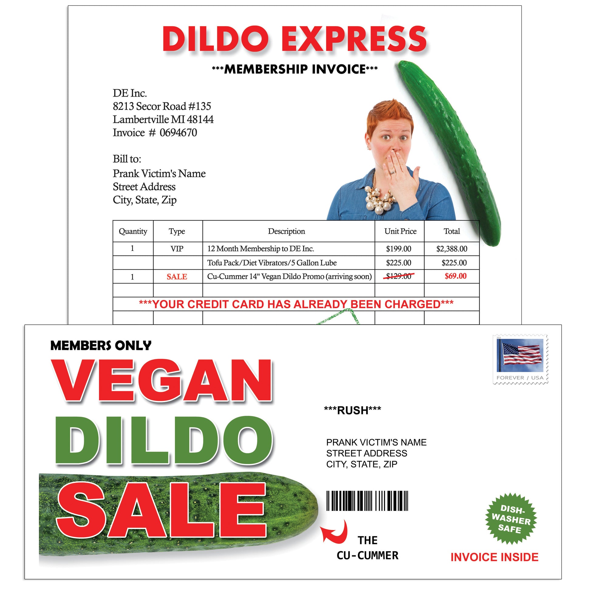 Vegan Dildo Sale Prank