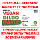 Vegan Dildo Sale Prank Letter