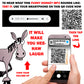 Prank View Menu Cards: Hilarious Donkey Gag, 50 Qty