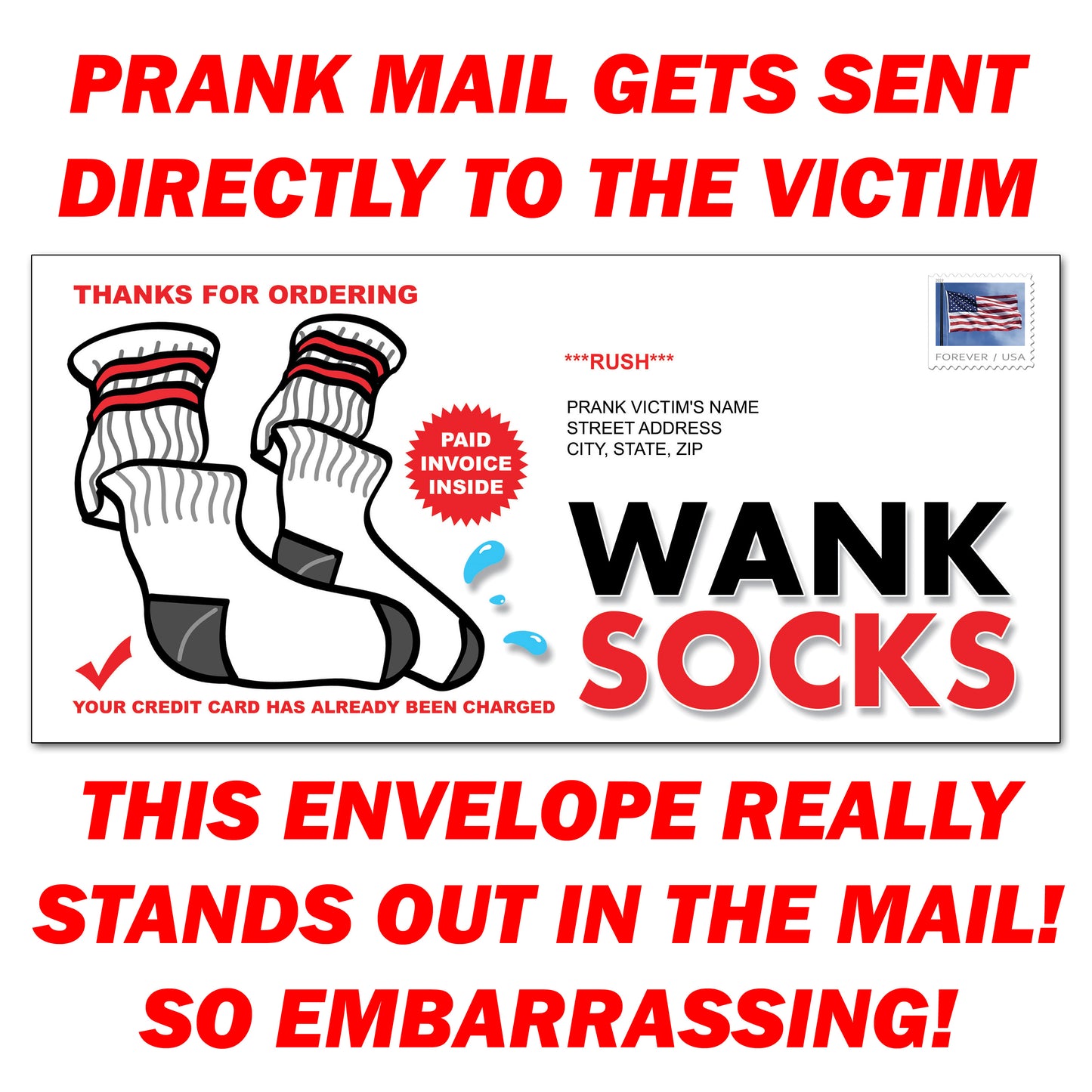 Wank Socks Prank Letter Joke