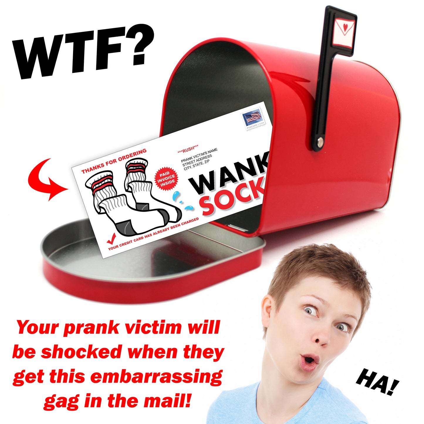 Wank Socks Prank Letter Joke