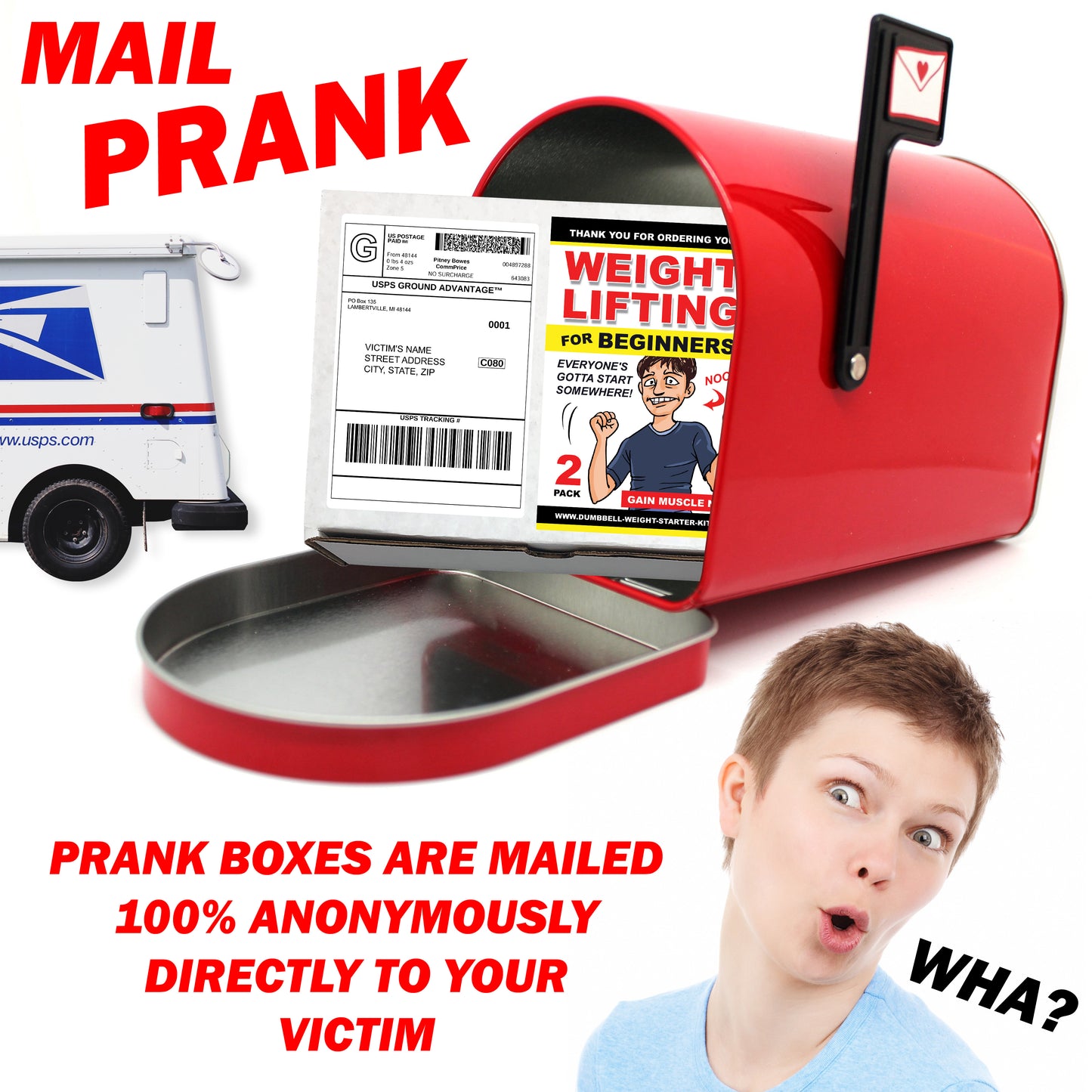 Weight Lifting Prank Mail Gag