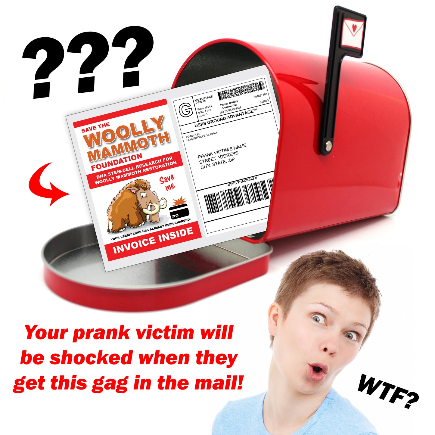 Save the Woolly Mammoth Fake Document Prank Mail