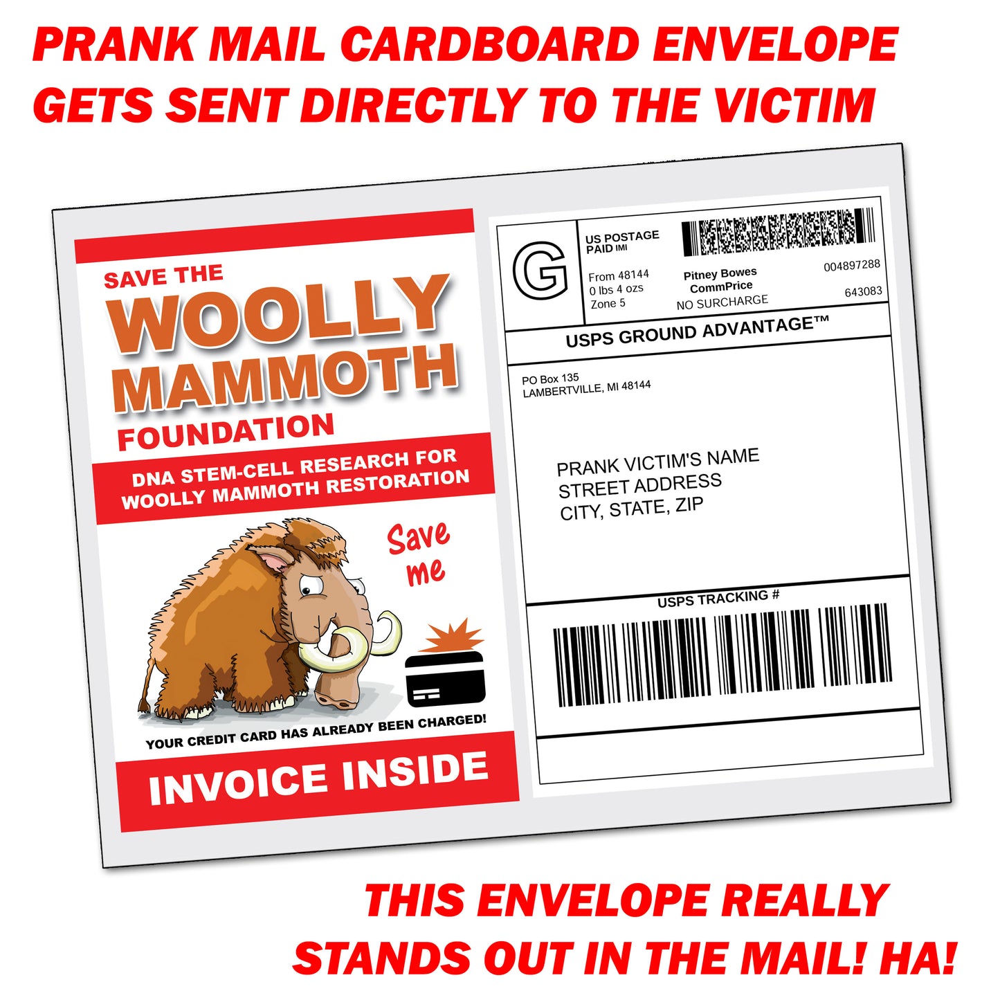 Save the Woolly Mammoth Fake Document Prank Mail