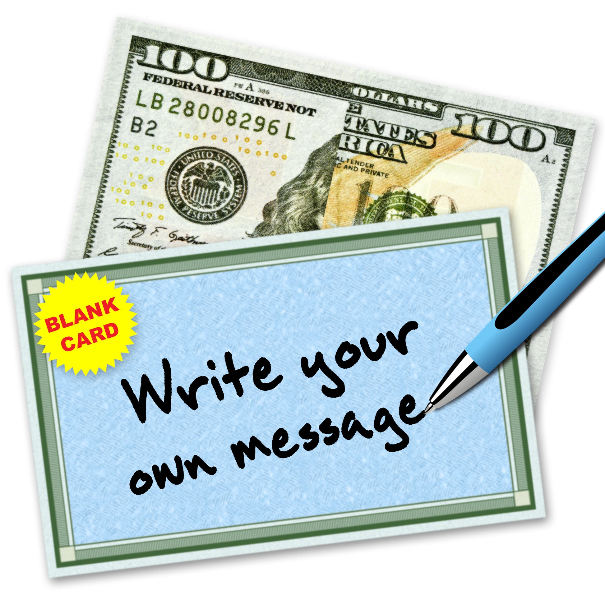 Blank Money Drop Cards Write Your Own Message Prank