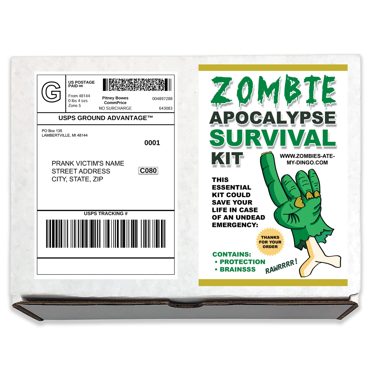 Zombie Apocalypse Prank Mail