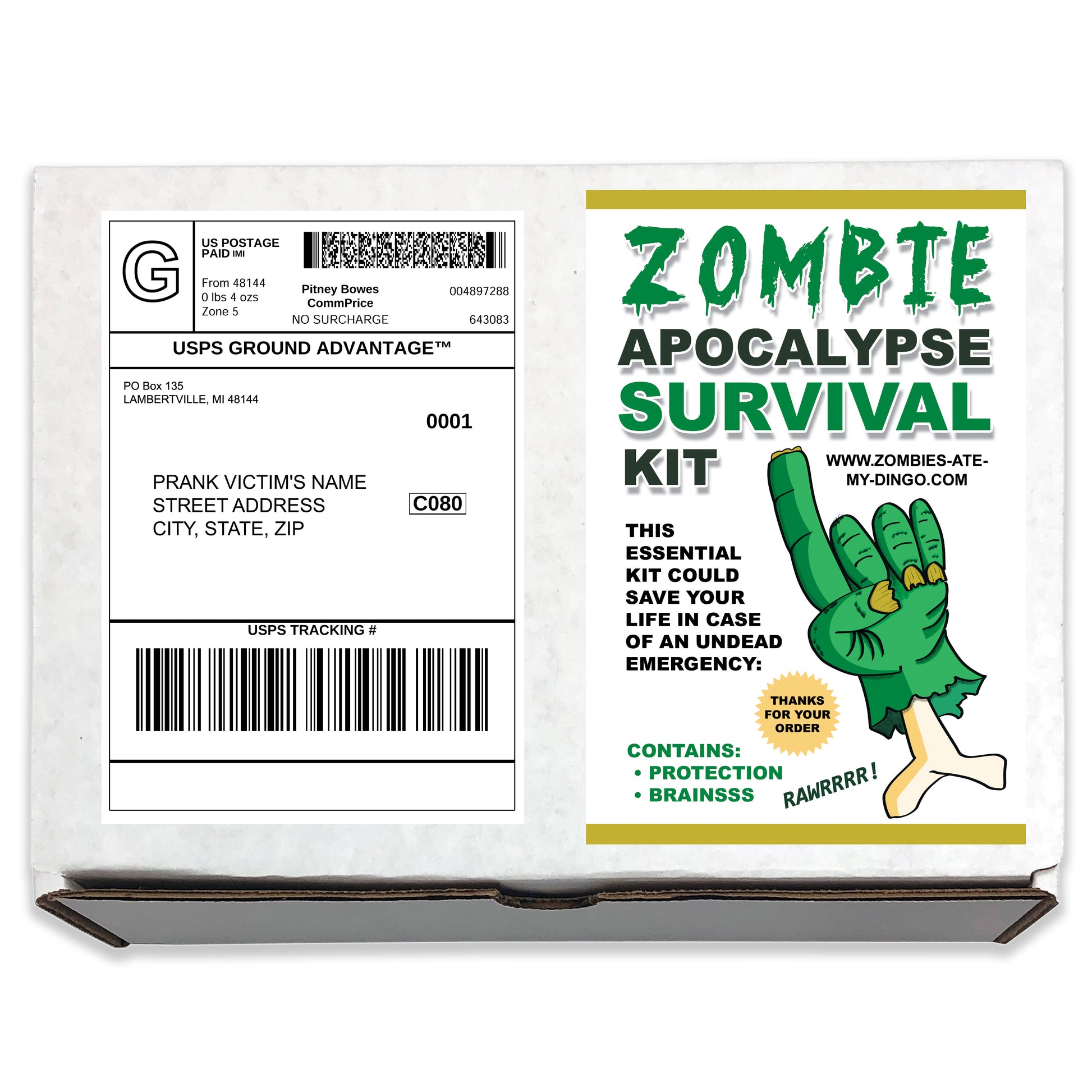 Zombie Apocalypse Prank Mail