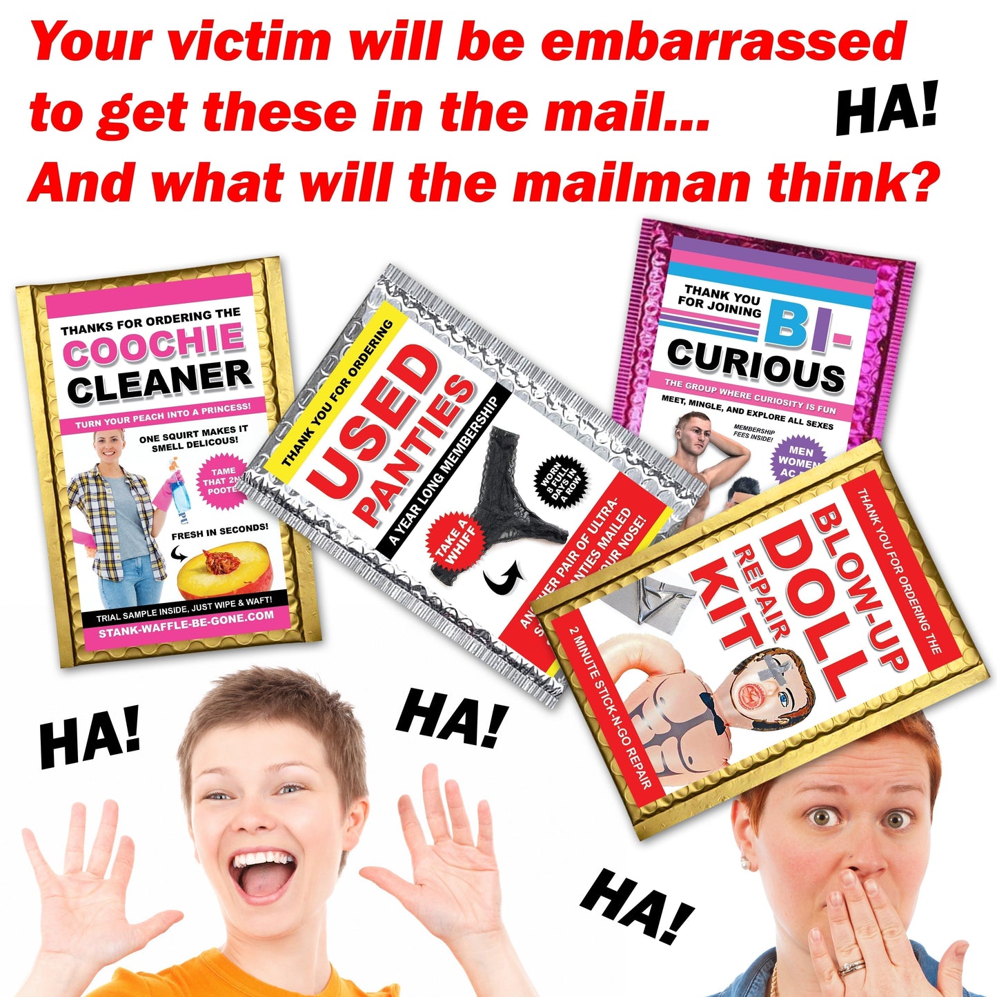 Sheep Lube embarrassing prank envelope gets mailed directly to your victims 100% anonymously!