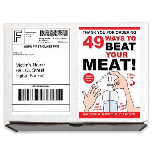 49 Ways to Beat your Meat prank box