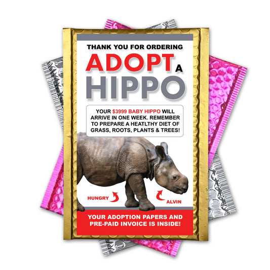 Adopt a Hippo Embarrassing Prank Mail
